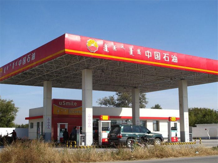 济南加油站钢结构网架案例1